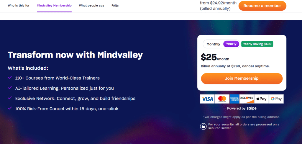 Mindvalley membership