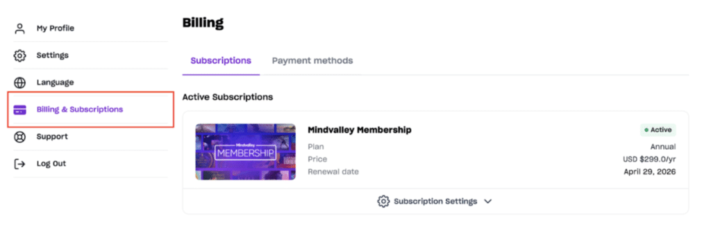 billing & subscription